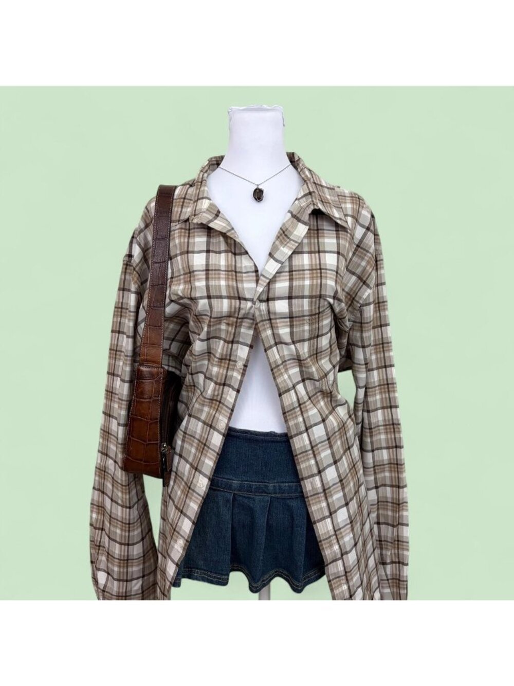 2010 plaid indie skater grunge button down